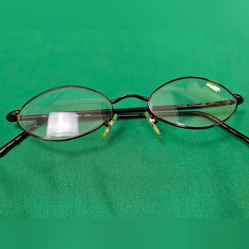 Calvin Klein CK 140 509 361 Brown Full Rim Metal Eyeglasses Frames Made In Italy